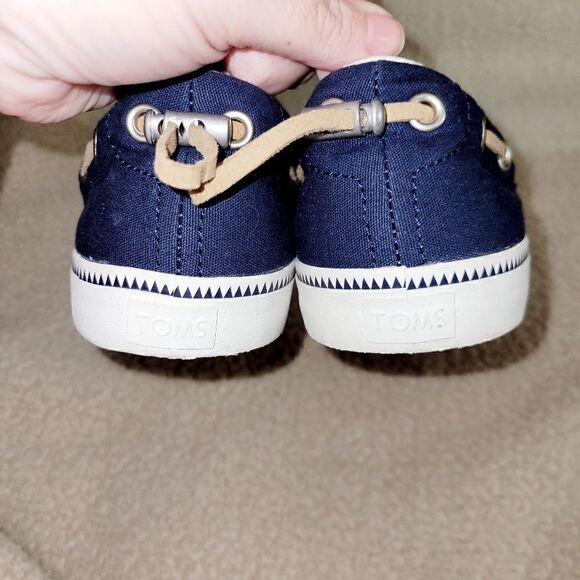 Toms Pasadena slip on shoes blue and white size 5.5. ^ - Picture 6 of 9